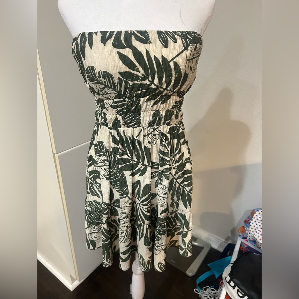 Strapless mini dress